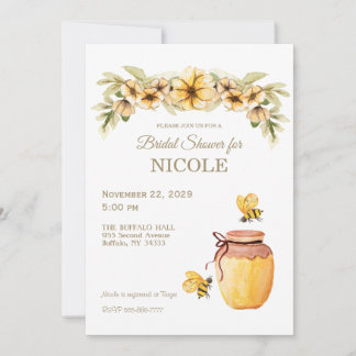 Rustic Country Bee Honey Bridal Dusche Einladung