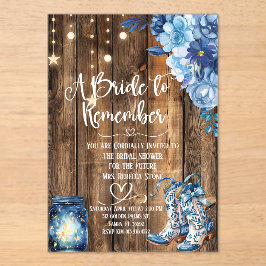 Rustic Country Bridal Shower Invitation  Acryleinladungen