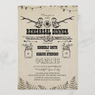 Rustic Country Cowboy Boots Probe Dinner Einladung