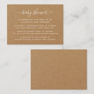 Rustic Country Kraft Baby Shower Ticket Einladung