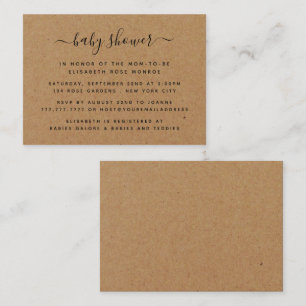 Rustic Country Kraft Baby Shower Ticket Einladung