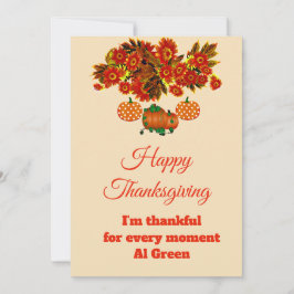 Rustic Country Pumpkin Erntedank Feiertagskarte