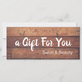 Rustic Country Stilvoll Salon Geschenkgutschein
