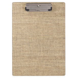 Rustic Country Vintage Burlap Klemmbrett
