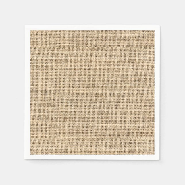 Rustic Country Vintage Burlap Serviette (Vorderseite)