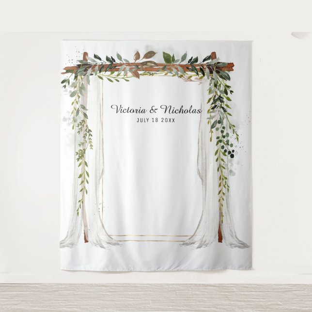 Rustic Country Wedding Foto Stand Hintergrund Wandteppich (Vorderseite)