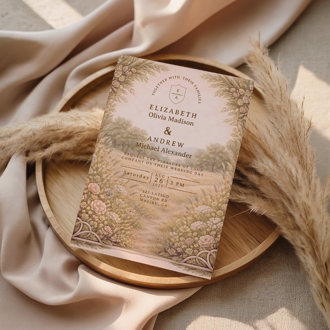 Rustic Countryside Garden Wedding Einladung (Von Creator hochgeladen)