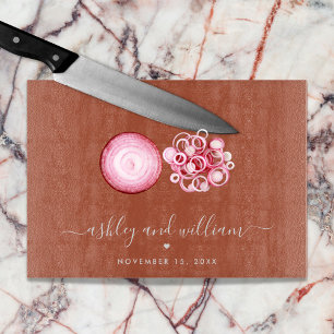 Rustic Couple etablierte Date Script Bauernhof Schneidebrett