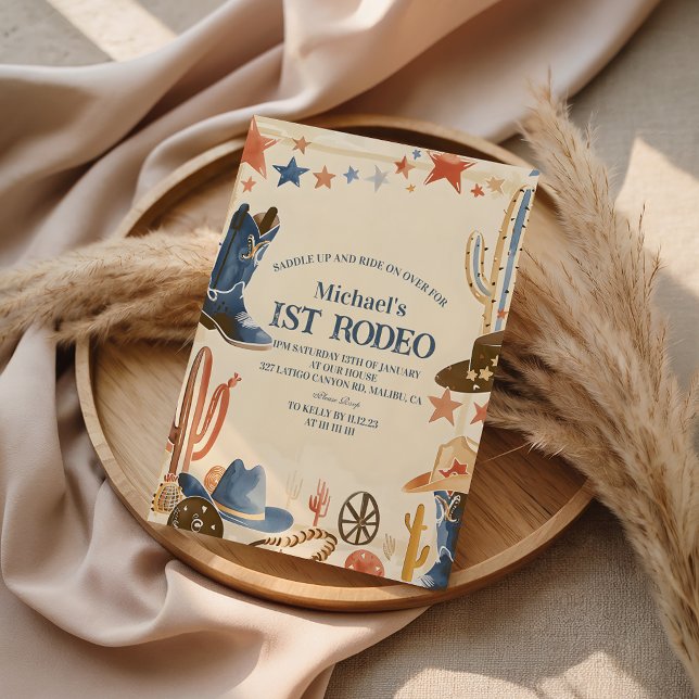 Rustic Cowboy Boots 1st Birthday Einladung (Von Creator hochgeladen)