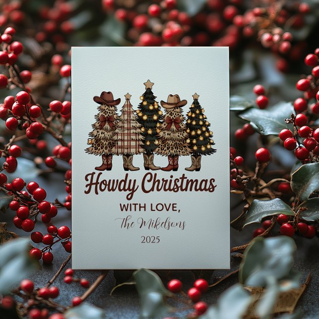 Rustic Cowboy Boots Western Christmas Feiertagskarte (Von Creator hochgeladen)