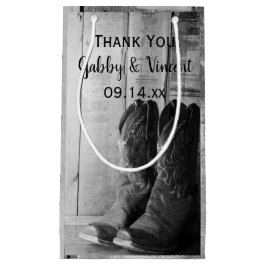Rustic Cowboy Boots Western Wedding Danke Kleine Geschenktüte