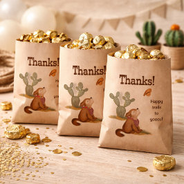 Rustic Cowboy Wild West Animal Danke Geschenktütchen