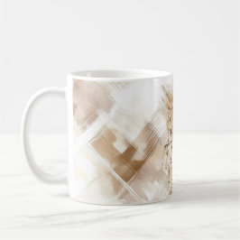 Rustic Cream Brown Stripes Bunny Rabbits Love Kaffeetasse