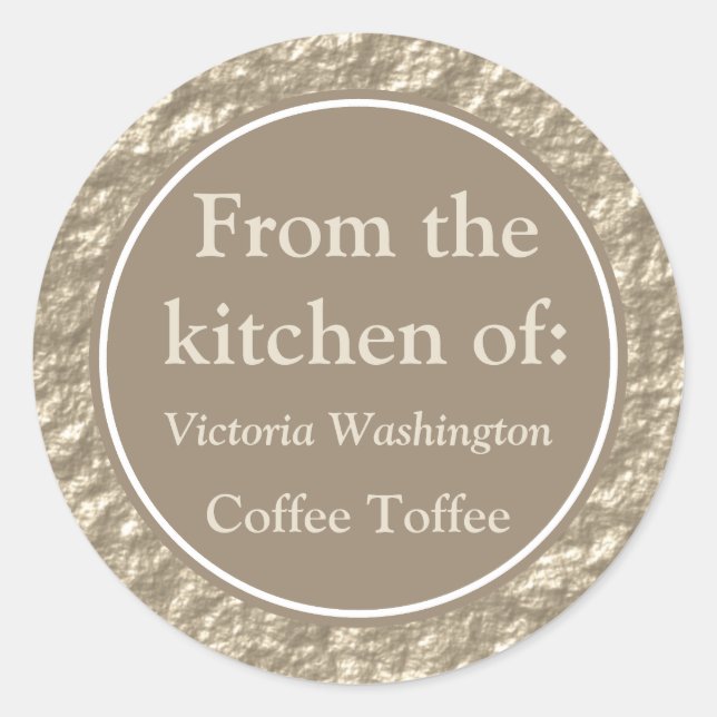 Rustic Custom Bakery Kitchen Geschenk Aufkleber (Vorderseite)