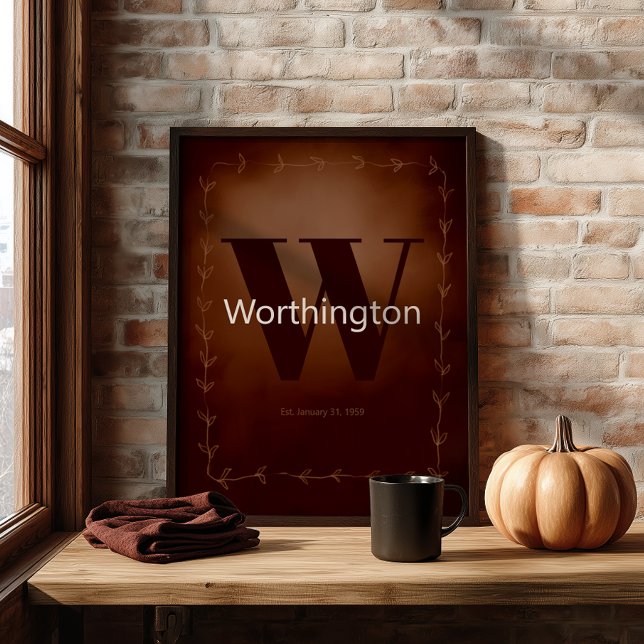 Rustic Custom Family Last Name Cowboy Decor Poster (Von Creator hochgeladen)