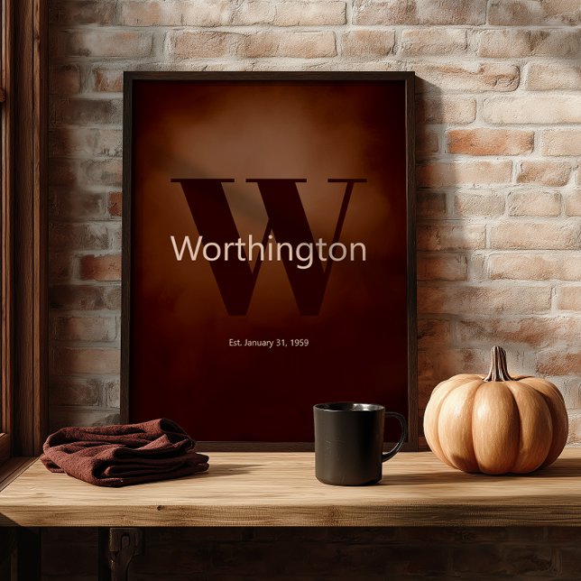 Rustic Custom Family Last Name Cowboy Decor Poster (Von Creator hochgeladen)