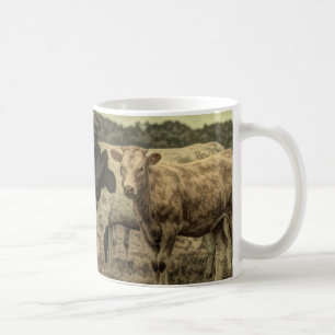 Rustic Daimler Farm Animal Brown Schweizer Kuh Kaffeetasse