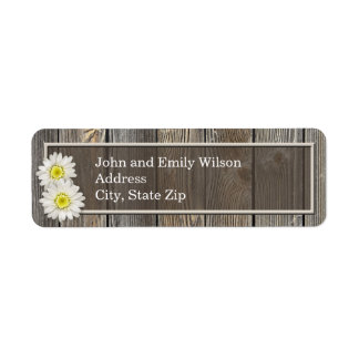 Rustic Daisies Rücksendeadressen-Aufklebers