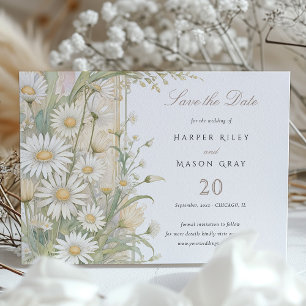Rustic Daisies Save the Date Hochzeit Einladung