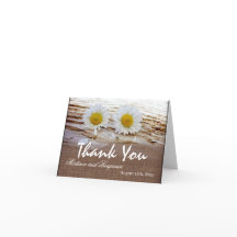 Rustic Daisies Wedding danke Ihnen Karten