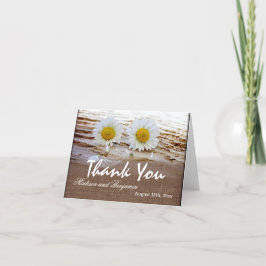 Rustic Daisies Wedding danke Ihnen Karten
