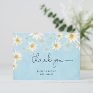Rustic Daisy Blume Danke Note Card
