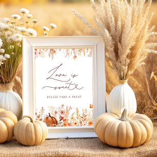 Rustic Dall Pumpkin Liebe ist Sweet Nehmen Sie ein Poster