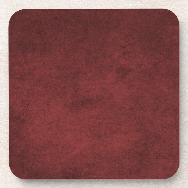 Rustic Dark Red Burgundy Getränkeuntersetzer (Vorderseite)