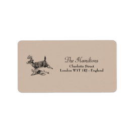 Rustic Deer Woodland Wedding Address Label Adressaufkleber