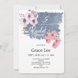 Rustic Denim Bridal Shower Invitation Einladung