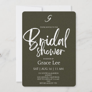 Rustic Denim Bridal Shower Invitation Einladung