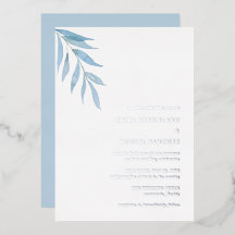 Rustic Dusty Blue Botanical Elegante Wedding