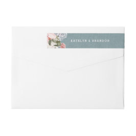 Rustic Dusty Blue Burlap Wedding Rücksendeadresse