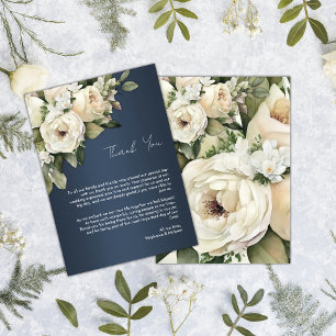 Rustic Dusty Blue und Boho Rose Hochzeit Vielen Da Dankeskarte