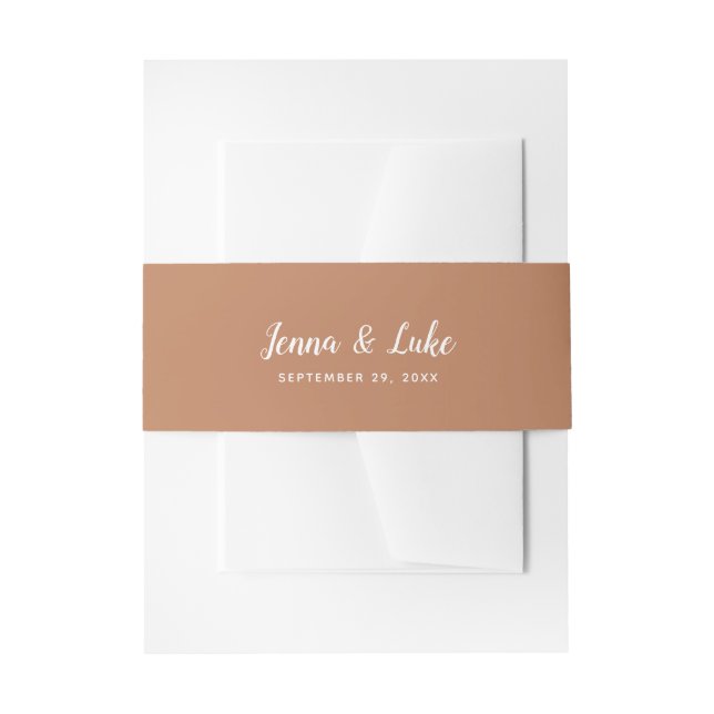 Rustic Dusty Blue Wedding Einladungsbanderole (Vorderseite Beispiel)