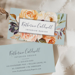 Rustic Earth Florals | Mini-Visitenkarte Visitenkarte