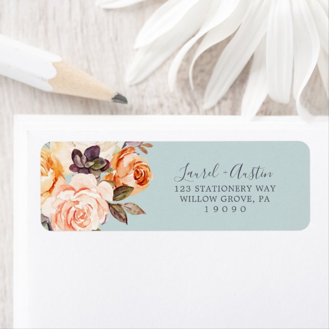 Rustic Earth Florals | Name der Mini-Rücksendeadre (Insitu)