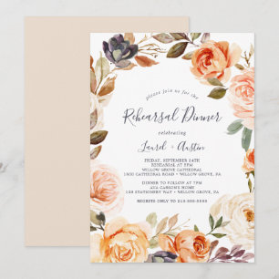 Rustic Earth Florals Probe Dinner Einladung