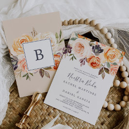 Rustic Earth Florals Spanish Nuestra Boda Einladung