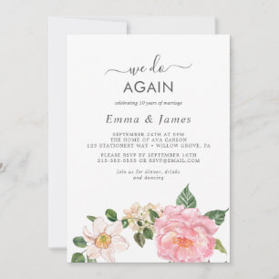 Rustic Earth Florals "We Do Again" Erneuerbare Einladung