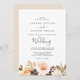 Rustic Earth Florals Wedding Einladung