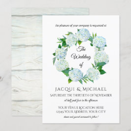 Rustic Elegant Hydrangea Blumenzeremonie Einladung