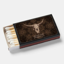 Rustic Elegant Wedding Brown Western Bull Skull
