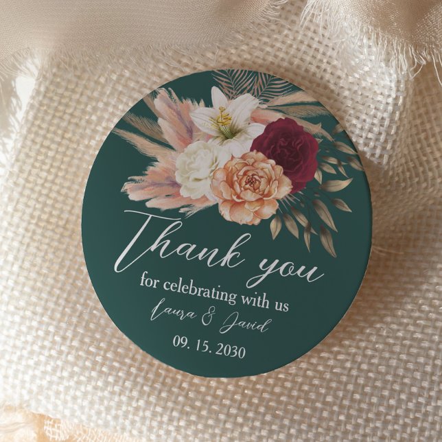 Rustic Emerald Wedding Vielen Dank, Ihr Sticker (Von Creator hochgeladen)