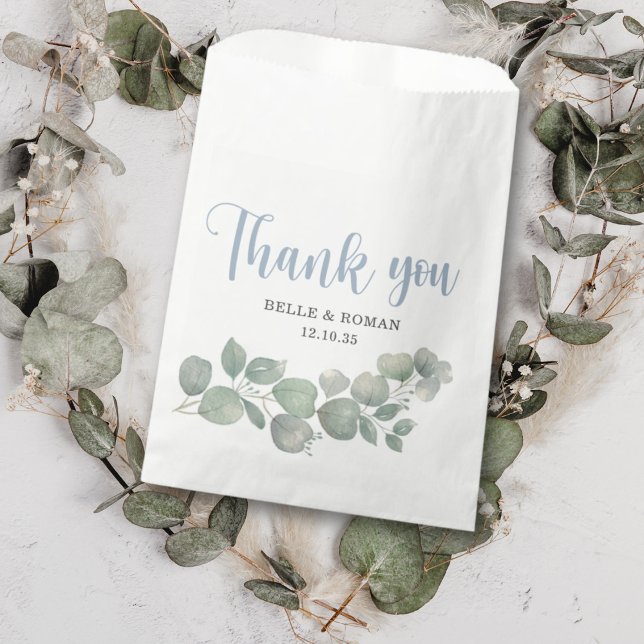 Rustic Eucalyptus Green Wedding Vielen Dank Geschenktütchen (Von Creator hochgeladen)