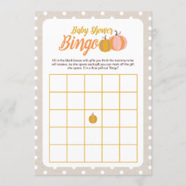 Rustic Fall Baby Shooter Bingo Game Card Einladung