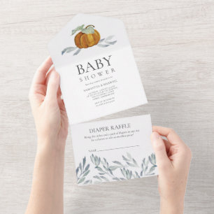 Rustic Fall Baby Shower Einladungen