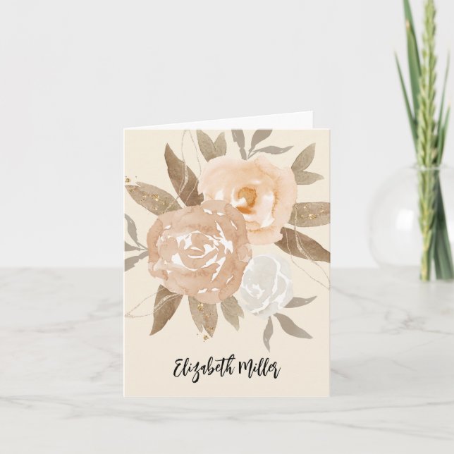 Rustic Fall Floral Brautparty Vielen Dank (Vorderseite)