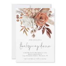 Rustic Fall Florals Terracotta Creme Erntedank