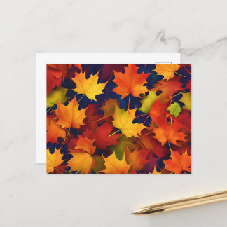 Rustic Fall Foliage Postkarte